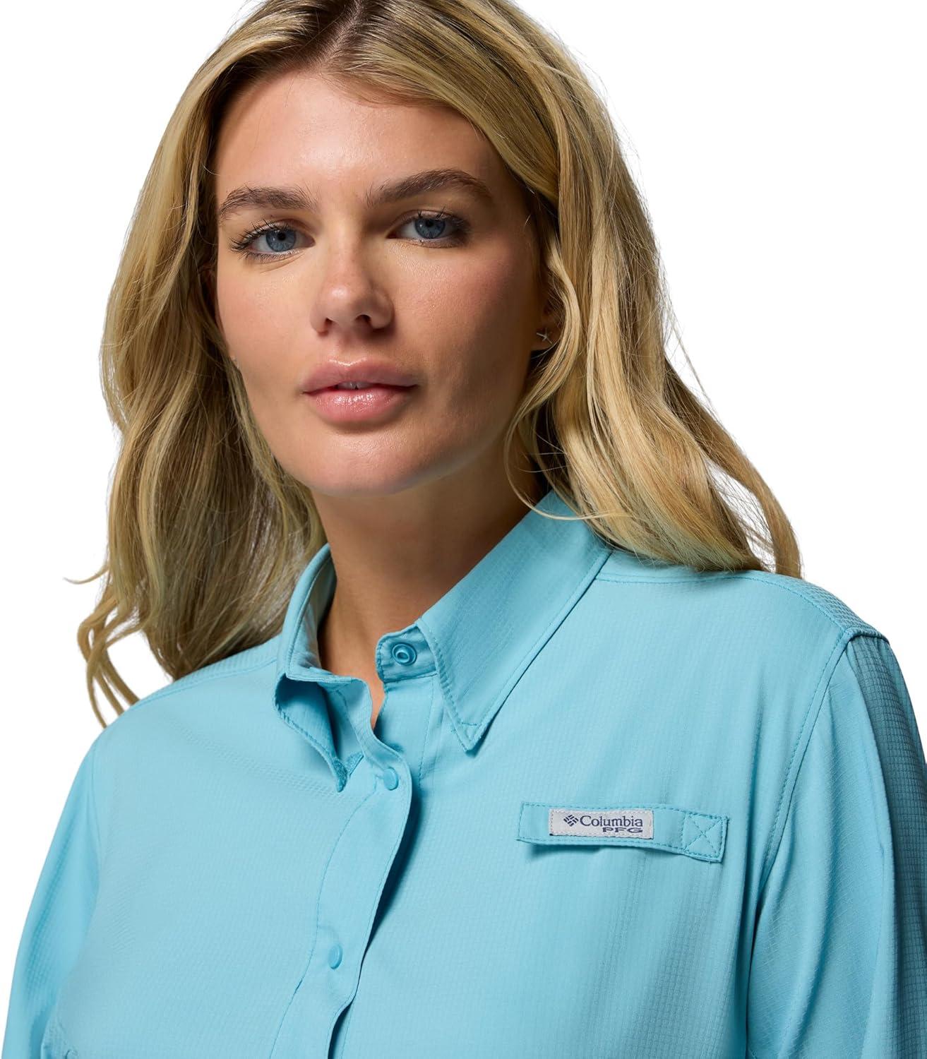 imageColumbia Sportswear Womens PlusSize Tamiami II Long Sleeve ShirtVintage Blue