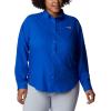 imageColumbia Sportswear Womens PlusSize Tamiami II Long Sleeve ShirtBlue Macaw
