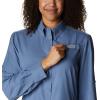 imageColumbia Sportswear Womens PlusSize Tamiami II Long Sleeve ShirtBluestone
