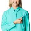 imageColumbia Sportswear Womens PlusSize Tamiami II Long Sleeve ShirtElectric Turquoise