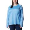 imageColumbia Womens PFG Tidal Tee Hoodie UV Protection MoistureWickingAgateSatin Pink Logo