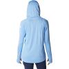 imageColumbia Womens PFG Tidal Tee Hoodie UV Protection MoistureWickingAgateSatin Pink Logo