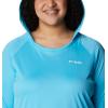 imageColumbia Womens PFG Tidal Tee Hoodie UV Protection MoistureWickingAtollWhite Logo