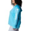 imageColumbia Womens PFG Tidal Tee Hoodie UV Protection MoistureWickingAtollWhite Logo