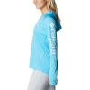 imageColumbia Womens PFG Tidal Tee Hoodie UV Protection MoistureWickingAtollWhite Logo