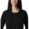 imageColumbia Womens PFG Tidal Tee Hoodie UV Protection MoistureWickingBlackCirrus Grey Logo