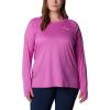 imageColumbia Womens PFG Tidal Tee Hoodie UV Protection MoistureWickingBright LavenderWhite Logo