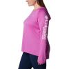 imageColumbia Womens PFG Tidal Tee Hoodie UV Protection MoistureWickingBright LavenderWhite Logo