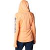 imageColumbia Womens PFG Tidal Tee Hoodie UV Protection MoistureWickingBright NectarCarbon Logo
