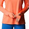 imageColumbia Womens PFG Tidal Tee Hoodie UV Protection MoistureWickingBright NectarWhite Logo