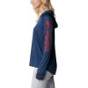 imageColumbia Womens PFG Tidal Tee Hoodie UV Protection MoistureWickingCarbonRed Spark Logo