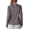 imageColumbia Womens PFG Tidal Tee Hoodie UV Protection MoistureWickingCity GreyMint Cay Logo
