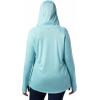 imageColumbia Womens PFG Tidal Tee Hoodie UV Protection MoistureWickingClear BlueWhite Logo