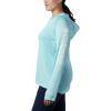 imageColumbia Womens PFG Tidal Tee Hoodie UV Protection MoistureWickingClear BlueWhite Logo
