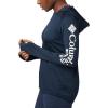 imageColumbia Womens PFG Tidal Tee Hoodie UV Protection MoistureWickingCollegiate NavyWhite Logo