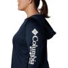 imageColumbia Womens PFG Tidal Tee Hoodie UV Protection MoistureWickingCollegiate NavyWhite Logo