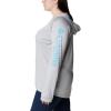 imageColumbia Womens PFG Tidal Tee Hoodie UV Protection MoistureWickingCool GreyRiptide Logo