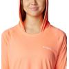 imageColumbia Womens PFG Tidal Tee Hoodie UV Protection MoistureWickingCoral GlowWhite Logo