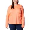imageColumbia Womens PFG Tidal Tee Hoodie UV Protection MoistureWickingCoral GlowWhite Logo