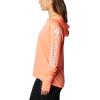 imageColumbia Womens PFG Tidal Tee Hoodie UV Protection MoistureWickingCoral GlowWhite Logo