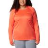 imageColumbia Womens PFG Tidal Tee Hoodie UV Protection MoistureWickingCorangeLight Coral Logo