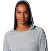 imageColumbia Womens PFG Tidal Tee Hoodie UV Protection MoistureWickingCrushed BlueWhite Logo