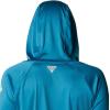 imageColumbia Womens PFG Tidal Tee Hoodie UV Protection MoistureWickingDeep MarineLight Lime Logo