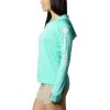 imageColumbia Womens PFG Tidal Tee Hoodie UV Protection MoistureWickingDolphinWhite Logo