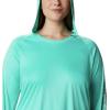 imageColumbia Womens PFG Tidal Tee Hoodie UV Protection MoistureWickingDolphinWhite Logo