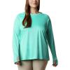 imageColumbia Womens PFG Tidal Tee Hoodie UV Protection MoistureWickingDolphinWhite Logo