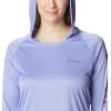 imageColumbia Womens PFG Tidal Tee Hoodie UV Protection MoistureWickingFairytaleBerry Jam Logo