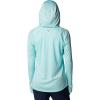imageColumbia Womens PFG Tidal Tee Hoodie UV Protection MoistureWickingGulf StreamWhite Logo