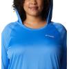 imageColumbia Womens PFG Tidal Tee Hoodie UV Protection MoistureWickingHarbor BlueKing Crab Logo