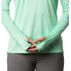 imageColumbia Womens PFG Tidal Tee Hoodie UV Protection MoistureWickingKelpStormy Blue Logo