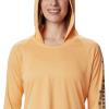 imageColumbia Womens PFG Tidal Tee Hoodie UV Protection MoistureWickingLight JuiceCity Grey Logo