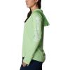 imageColumbia Womens PFG Tidal Tee Hoodie UV Protection MoistureWickingLime GlowWhite Logo