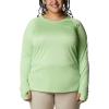 imageColumbia Womens PFG Tidal Tee Hoodie UV Protection MoistureWickingLime GlowWhite Logo