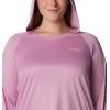 imageColumbia Womens PFG Tidal Tee Hoodie UV Protection MoistureWickingMinuetTiki Pink Logo