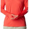 imageColumbia Womens PFG Tidal Tee Hoodie UV Protection MoistureWickingRed HibiscusWhite Logo