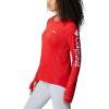 imageColumbia Womens PFG Tidal Tee Hoodie UV Protection MoistureWickingRed SparkWhite Logo