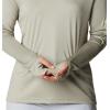 imageColumbia Womens PFG Tidal Tee Hoodie UV Protection MoistureWickingSafariLight Lime Logo