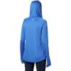imageColumbia Womens PFG Tidal Tee Hoodie UV Protection MoistureWickingStormy BlueLight Coral Logo