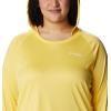 imageColumbia Womens PFG Tidal Tee Hoodie UV Protection MoistureWickingSun GlowWhite Logo