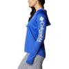 imageColumbia Womens PFG Tidal Tee Hoodie UV Protection MoistureWickingTanzaniteWhite Logo