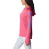 imageColumbia Womens PFG Tidal Tee Hoodie UV Protection MoistureWickingUltra PinkViolet Sea Logo