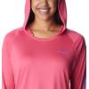 imageColumbia Womens PFG Tidal Tee Hoodie UV Protection MoistureWickingUltra PinkViolet Sea Logo