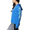 imageColumbia Womens PFG Tidal Tee Hoodie UV Protection MoistureWickingVivid BlueLime Glow