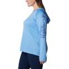 imageColumbia Womens PFG Tidal Tee Hoodie UV Protection MoistureWickingWhite CapBluebell Logo