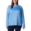 imageColumbia Womens PFG Tidal Tee Hoodie UV Protection MoistureWickingWhite CapBluebell Logo