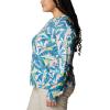 imageColumbia Womens Super Tidal Tee Long SleeveElectric Turquoise Hidden Paradise